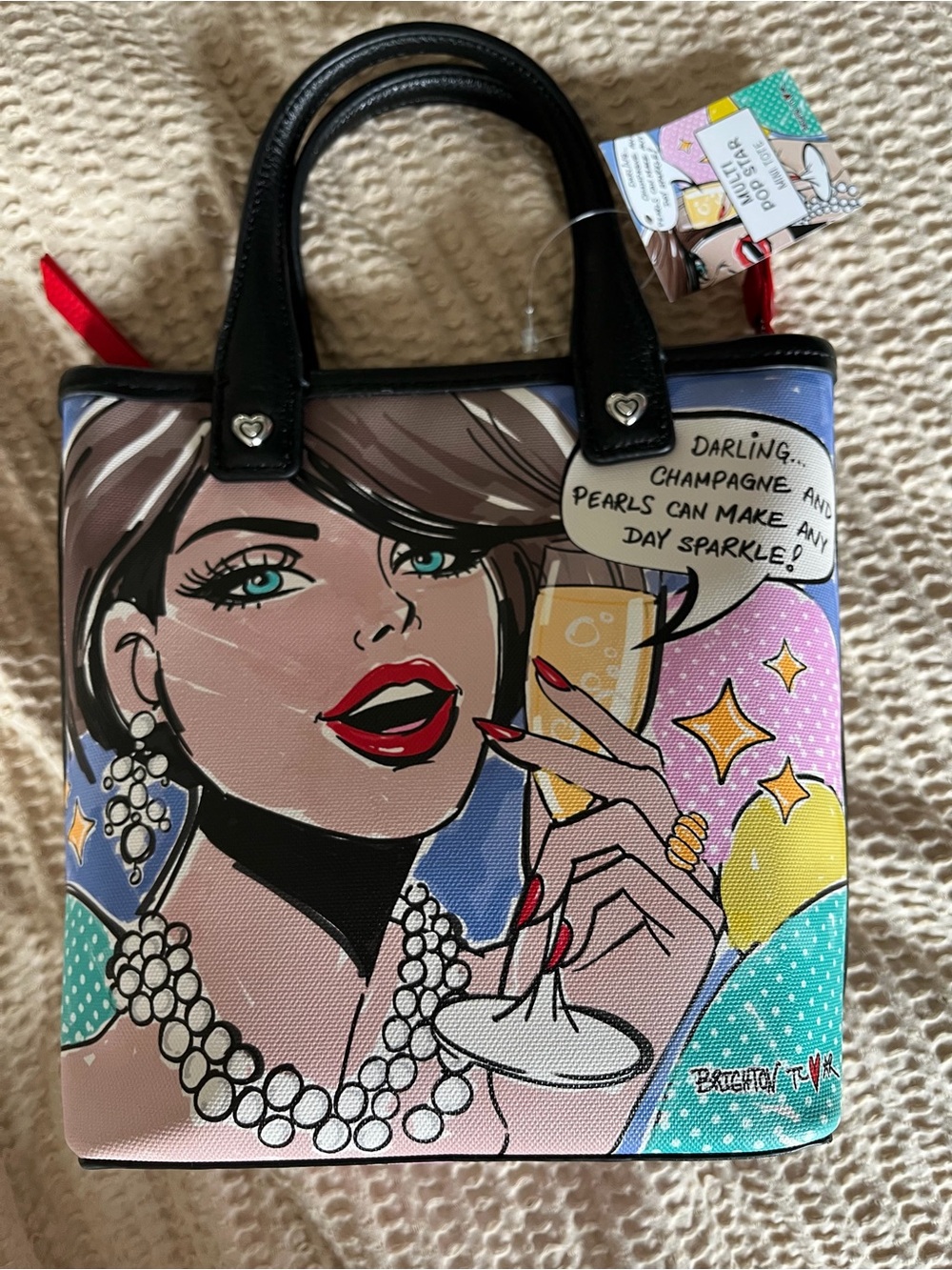 Brighton Multi Pop Star Mini Tote Bag. NWT MSRP $255